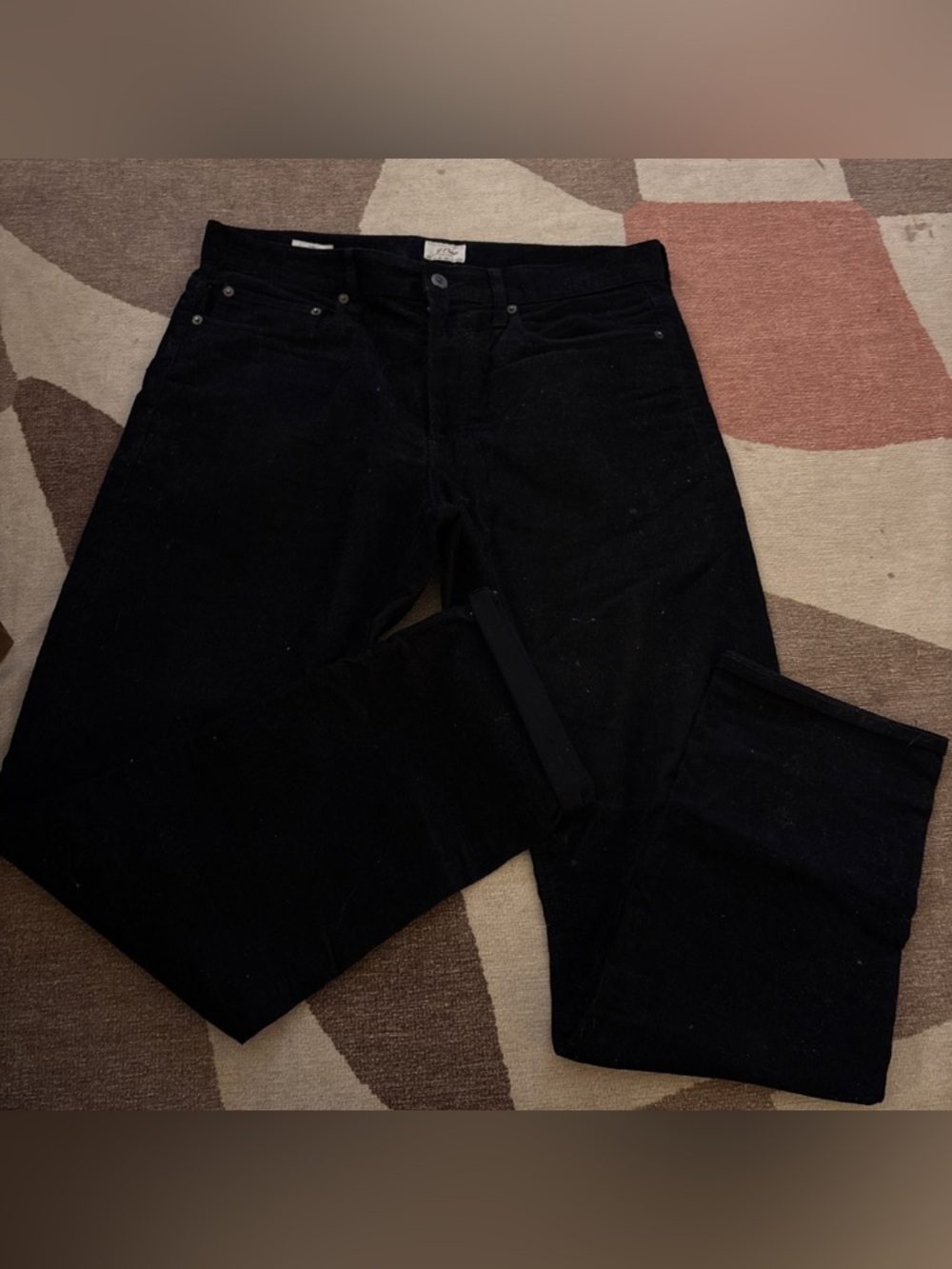 J. Crew Black Corduroy Straight Pants